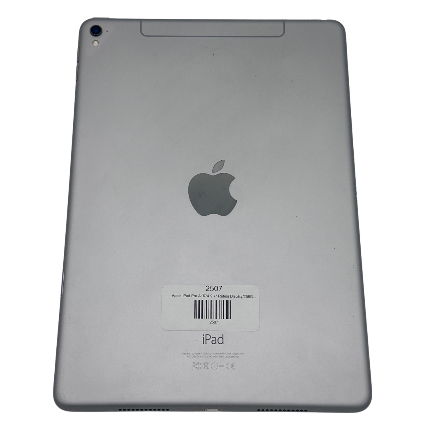 Apple iPad Pro A1674 9.7" Retina Display/256GB Capacity/Wi Fi + Cellular