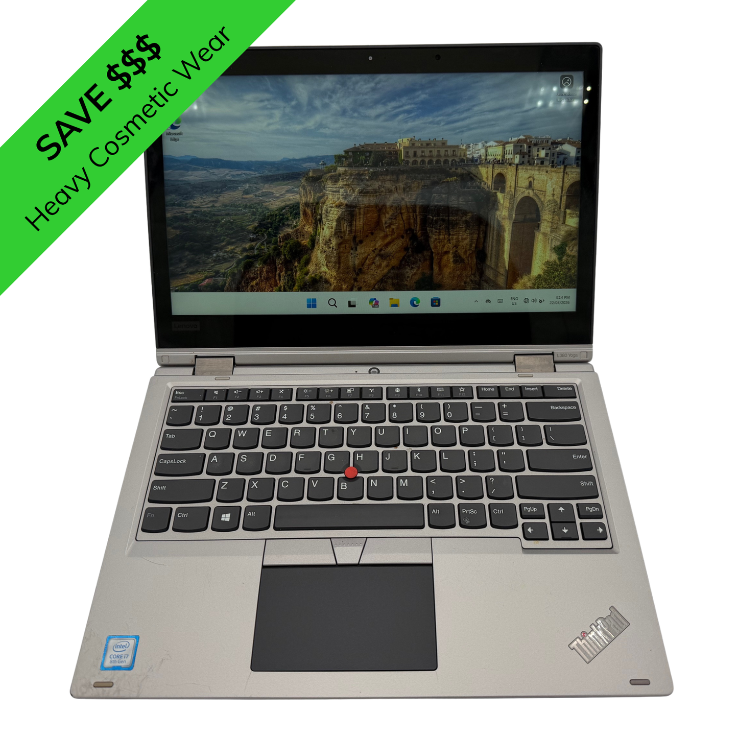 Lenovo ThinkPad L380 Yoga 13.3" FHD 2-in-1 Touchscreen Laptop - Intel Core i7-8550U/8GB RAM/256GB SSD/Stylus Pen/Windows 11