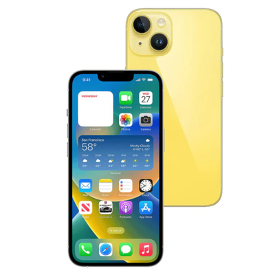 Apple iPhone 14 128GB (Yellow) - 6.1" Super Retina XDR Display - Certified Refurbished