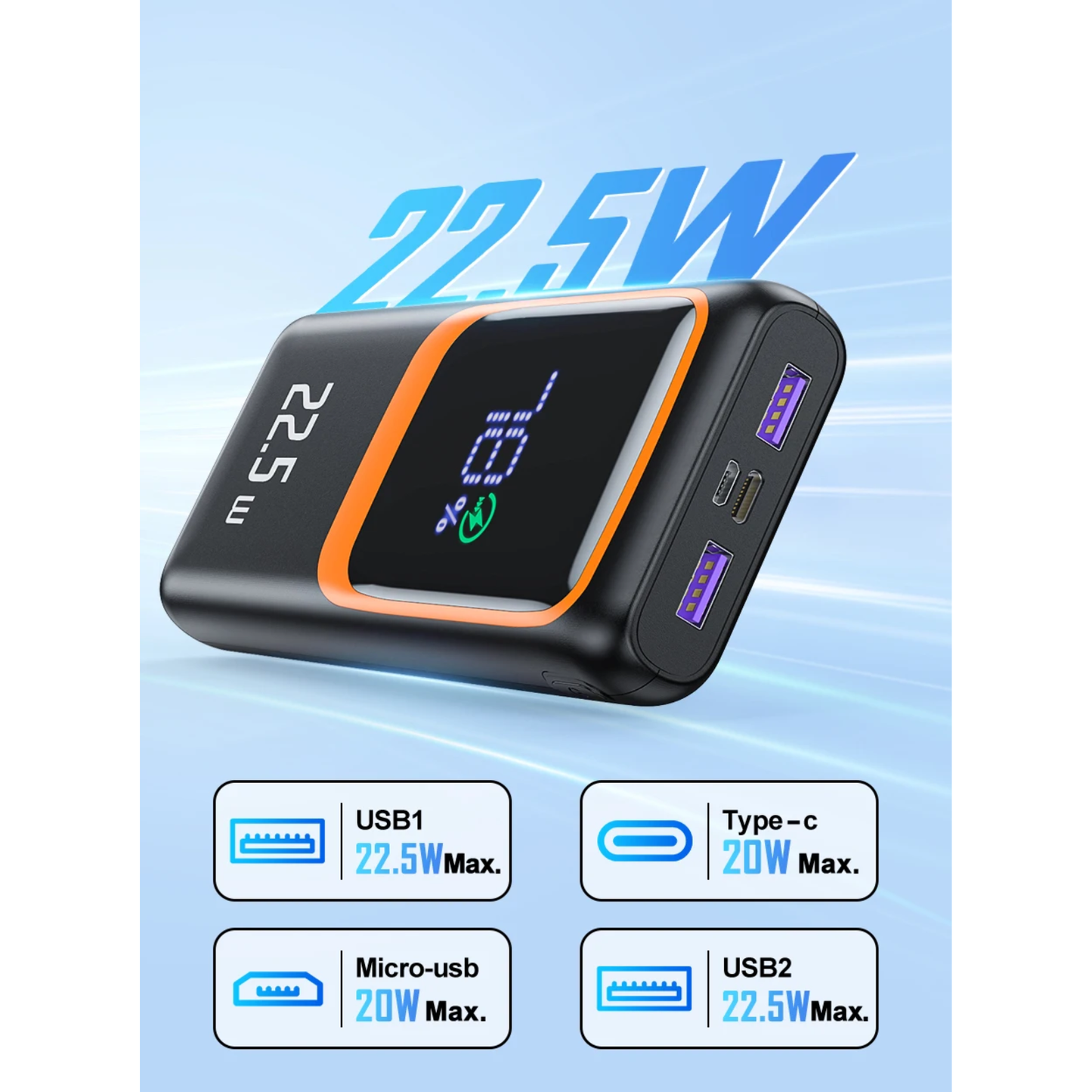 20000mAh Power Bank External Large Battery Capacity Fast Charging Portable Charger