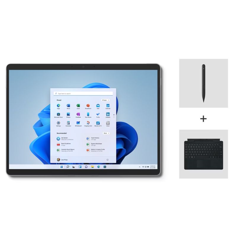 Microsoft Surface Pro 8 13" Tablet PC with LTE Advanced - Intel Core i7-1185G7/16GB RAM/256GB SSD/Microsoft Type Cover & Stylus Pen/Windows 11